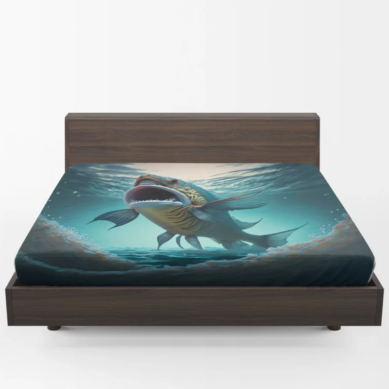 Naughty Shark with Quirky Features Fitted Sheet 1