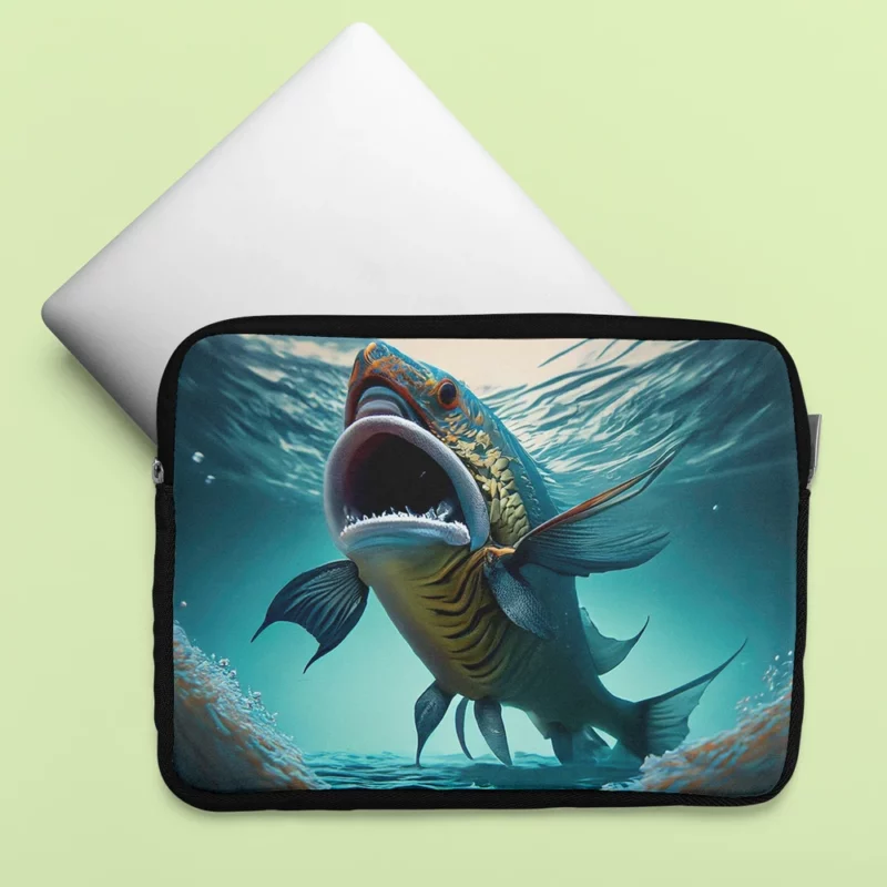 Naughty Shark with Quirky Features Laptop Sleeve