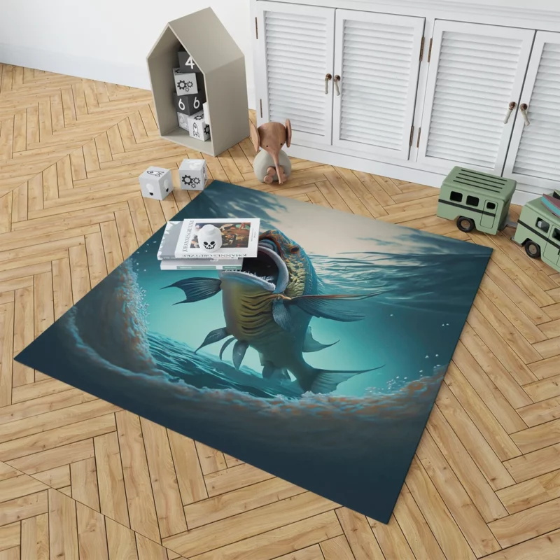 Naughty Shark with Quirky Features Rug 1