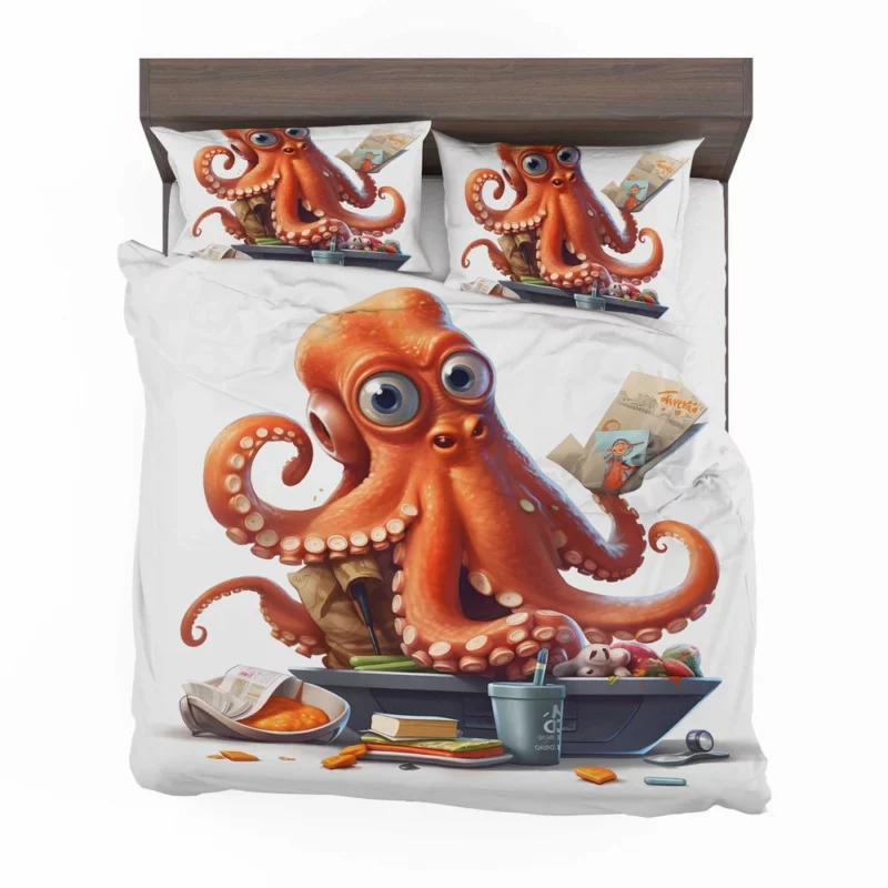 Octopus Cartoon Character Bedding Set 2