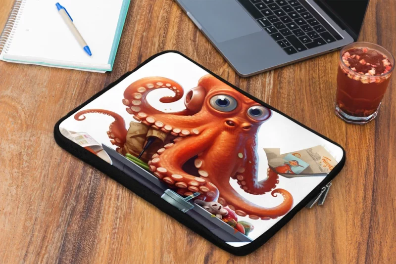 Octopus Cartoon Character Laptop Sleeve 2