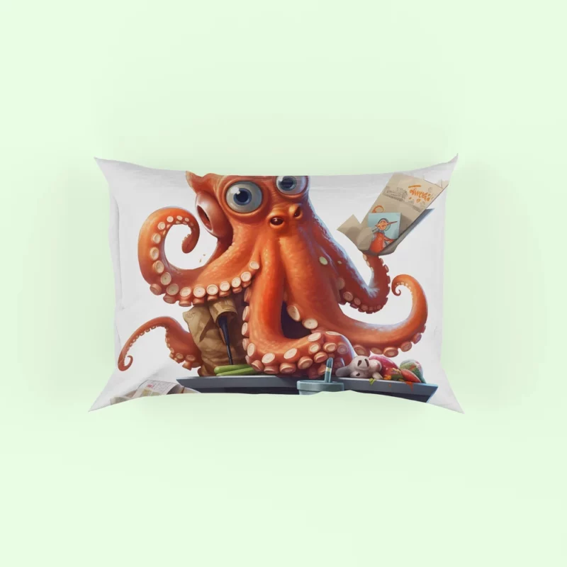 Octopus Cartoon Character Pillow Case