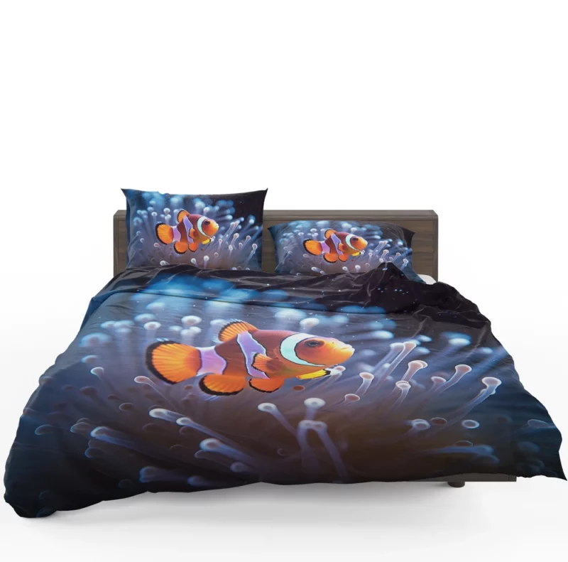 Orange Clownfish Swimming Bedding Set 1