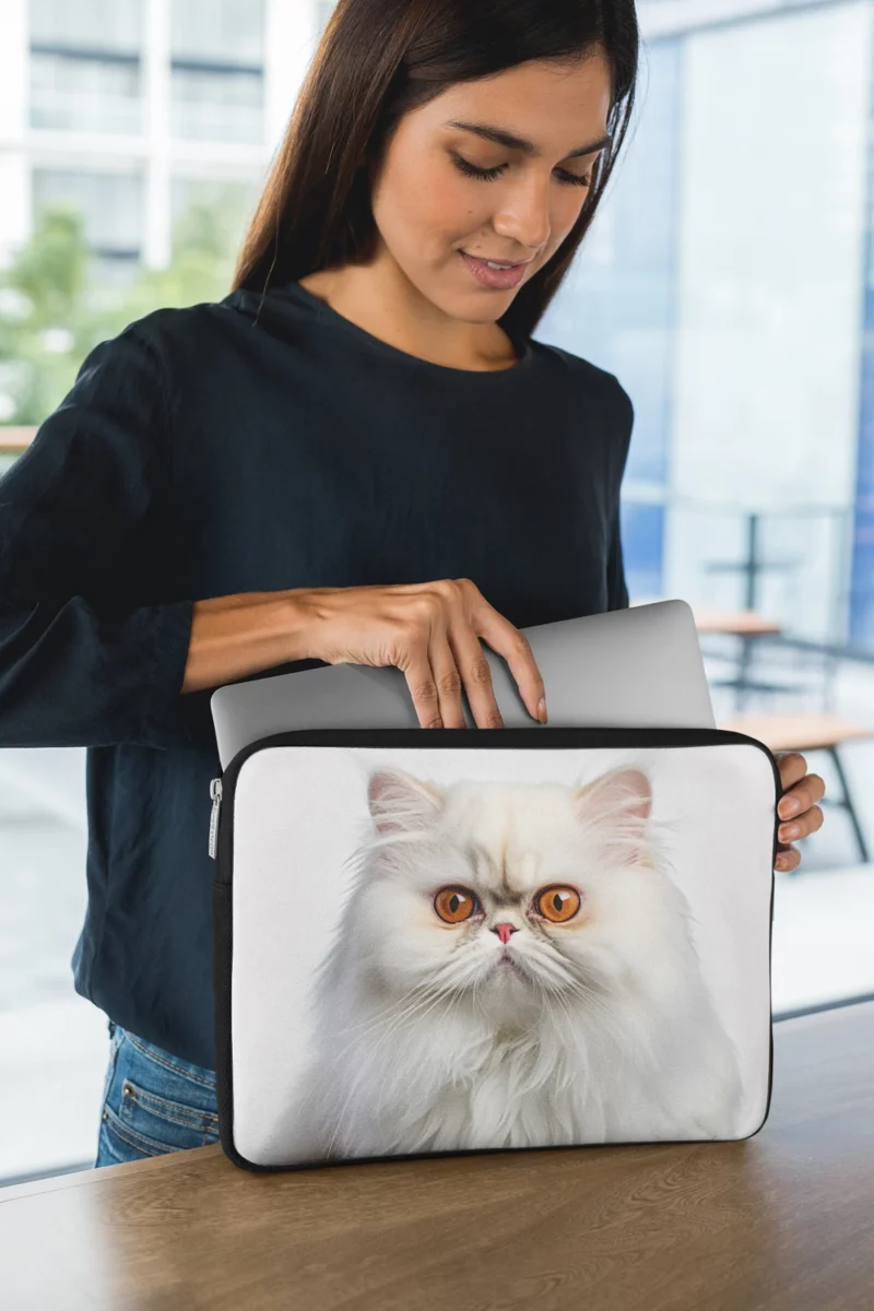 Orange Eyed Angora Cat Laptop Sleeve 1