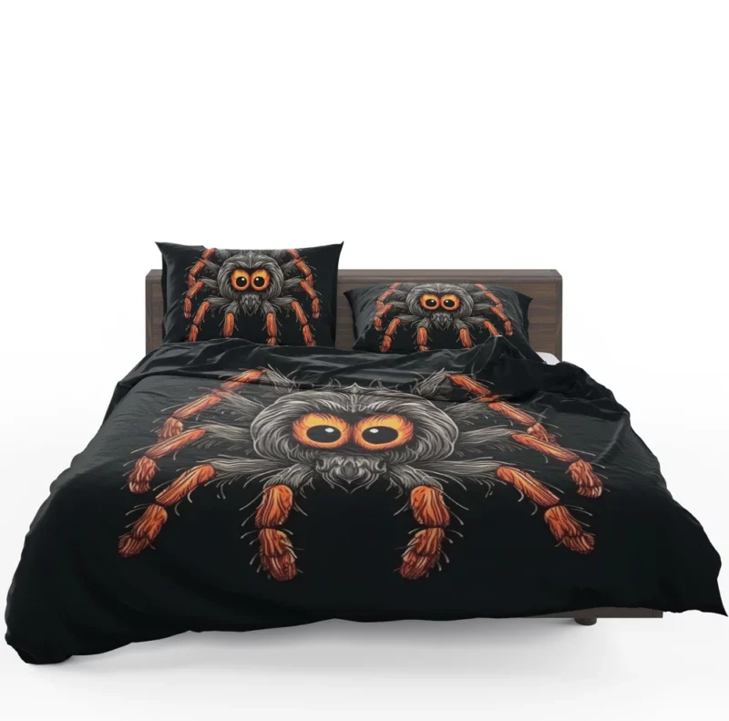 Orange Eyed Spider Close-Up Bedding Set 1