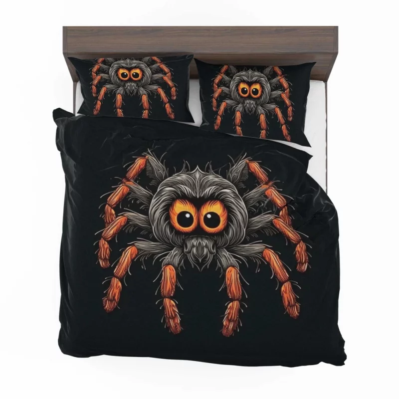 Orange Eyed Spider Close-Up Bedding Set 2