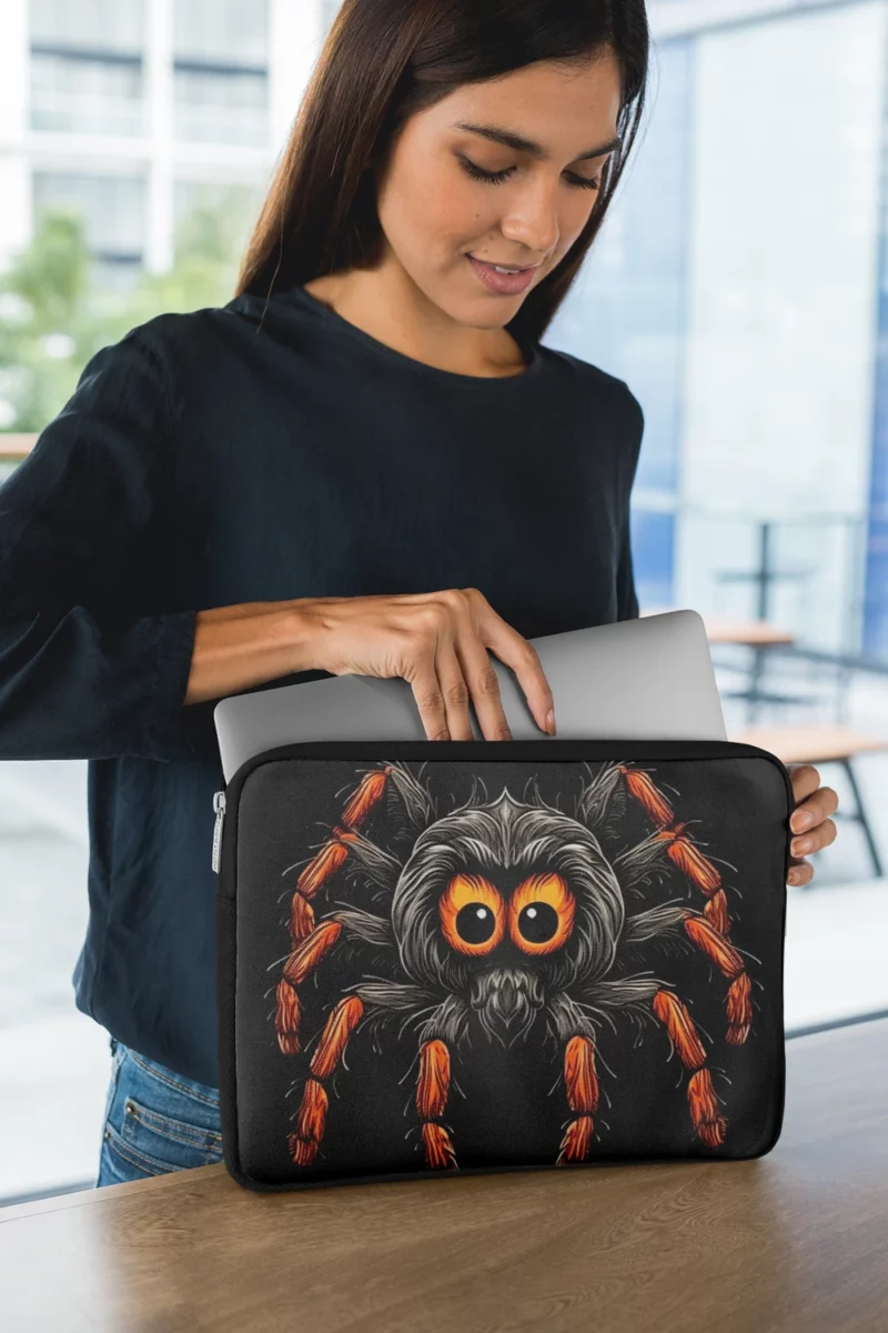 Orange Eyed Spider Close Up Laptop Sleeve 1