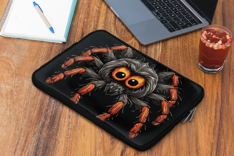 Orange Eyed Spider Close Up Laptop Sleeve 2