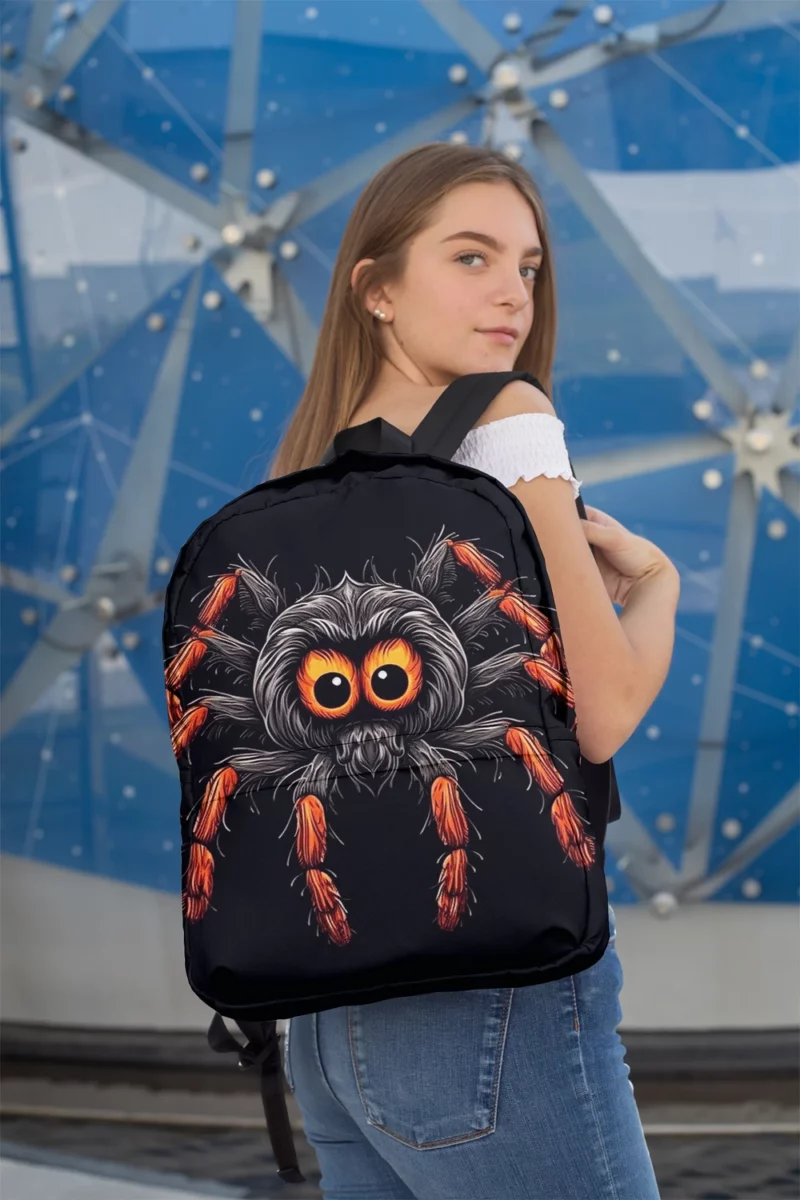 Orange Eyed Spider Close-Up Minimalist Backpack 2