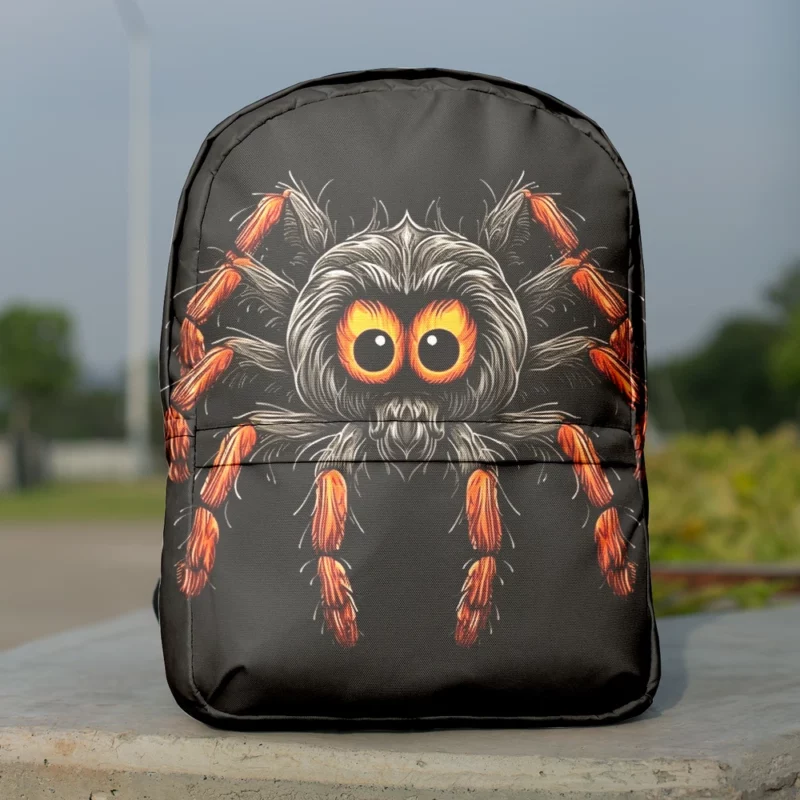 Orange Eyed Spider Close-Up Minimalist Backpack