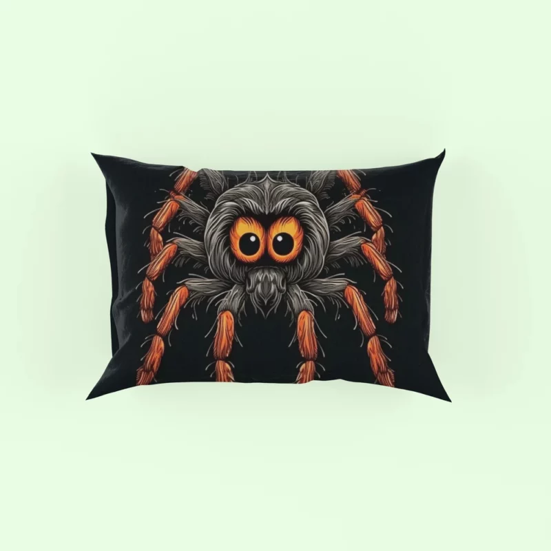 Orange Eyed Spider Close-Up Pillow Case