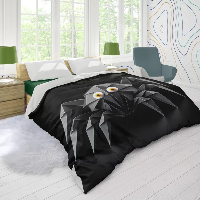 Origami Spider Character Duvet Cover