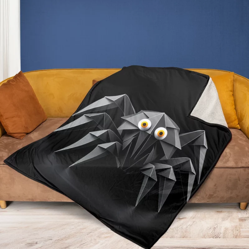 Origami Spider Character Fleece Blanket 1