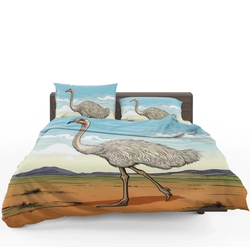 Ostrich Strutting Contour Bedding Set 1