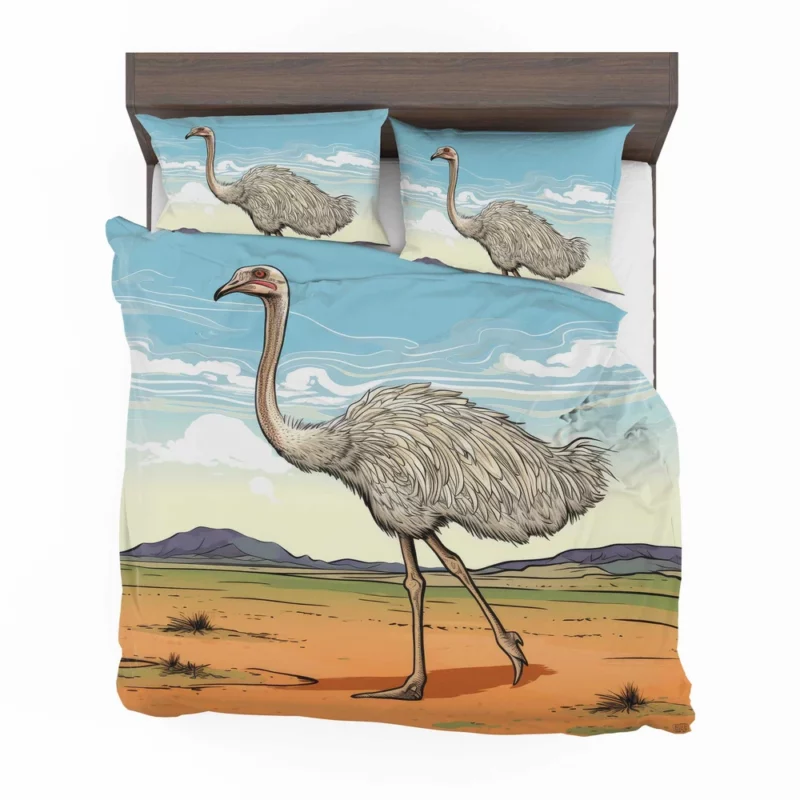 Ostrich Strutting Contour Bedding Set 2