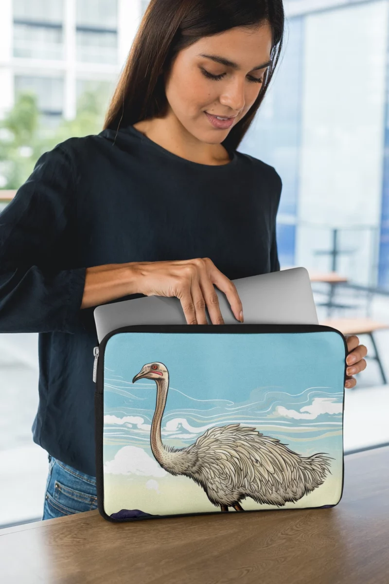 Ostrich Strutting Contour Laptop Sleeve 1