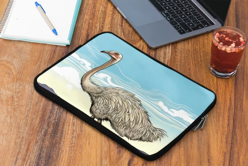 Ostrich Strutting Contour Laptop Sleeve 2