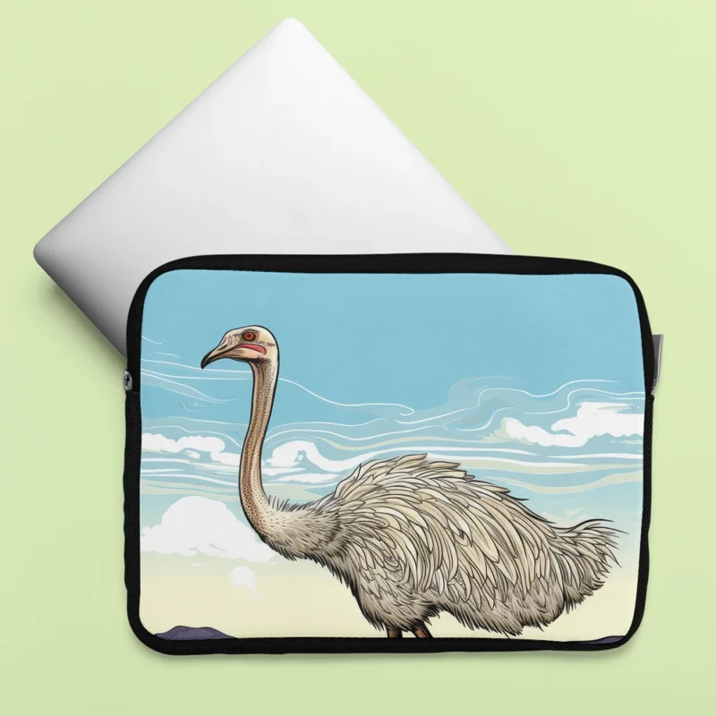 Ostrich Strutting Contour Laptop Sleeve