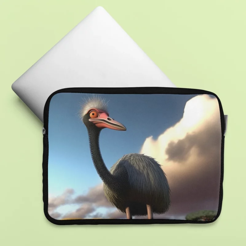 Ostrich in the Field Laptop Sleeve