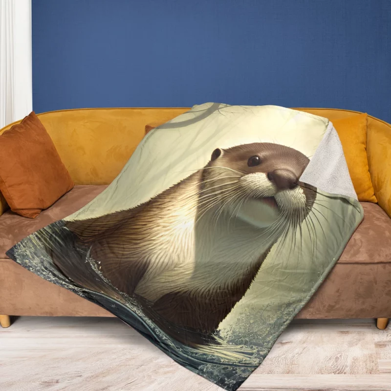 Ottar in the Forest Fleece Blanket 1