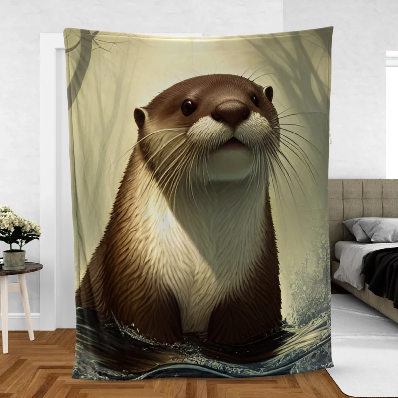 Ottar in the Forest Fleece Blanket