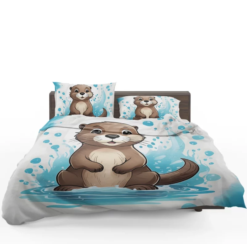 Otter T-Shirt Design Bedding Set 1