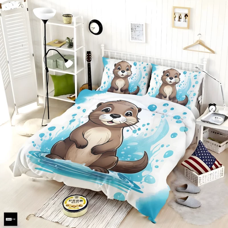 Otter T-Shirt Design Bedding Set