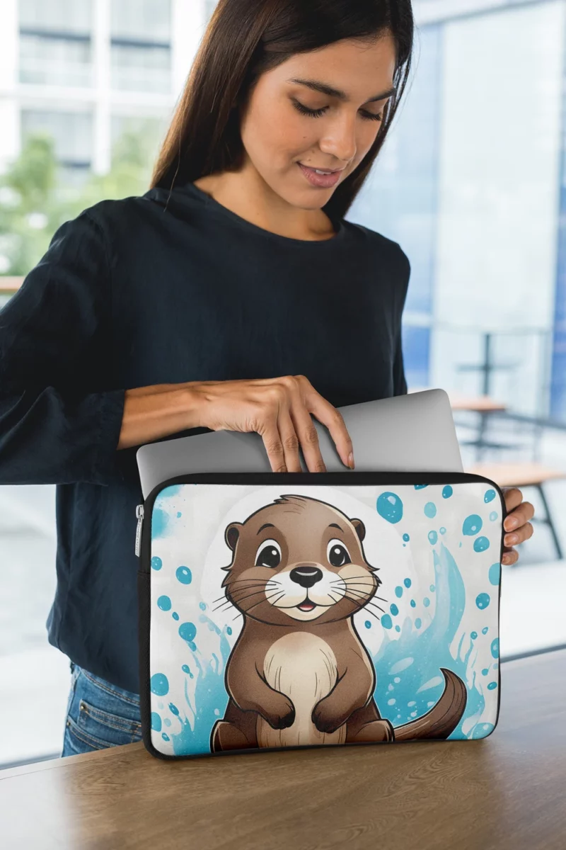 Otter T Shirt Design Laptop Sleeve 1