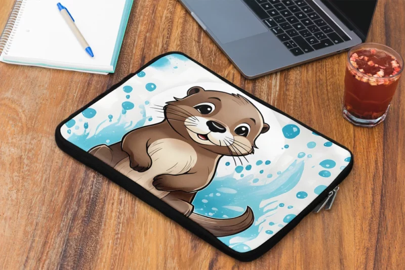 Otter T Shirt Design Laptop Sleeve 2