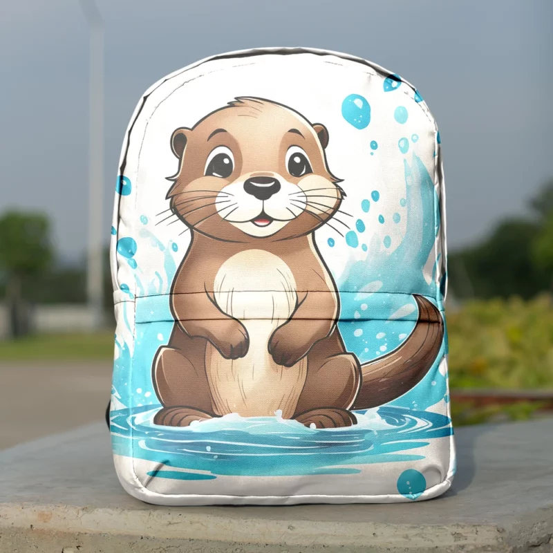 Otter T-Shirt Design Minimalist Backpack