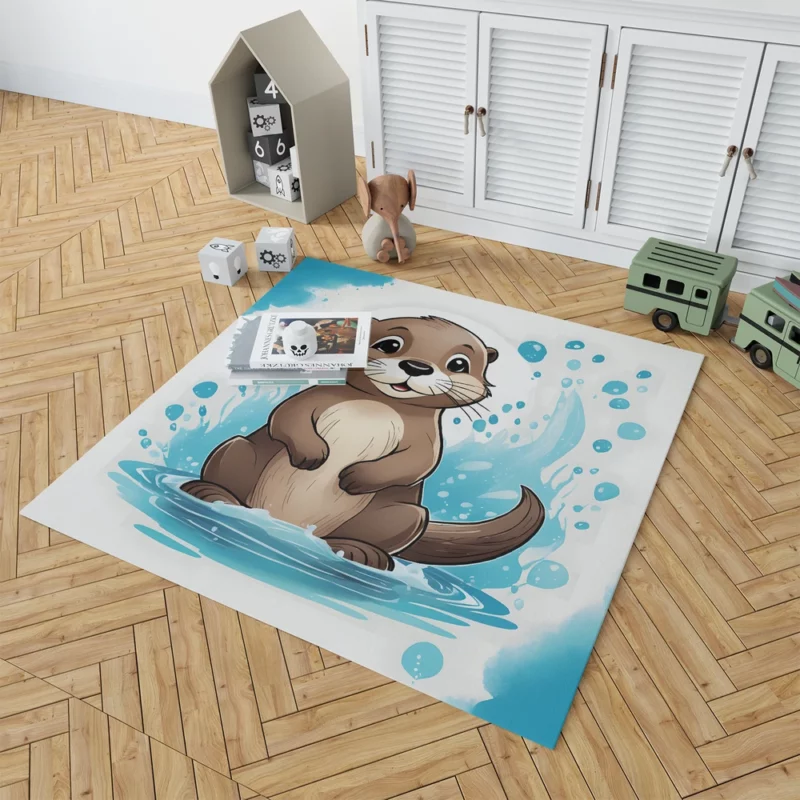 Otter T-Shirt Design Rug 1