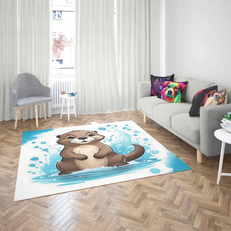 Otter T-Shirt Design Rug 2