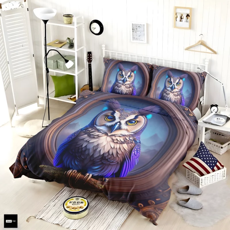 Owl Portrait Bedding Set