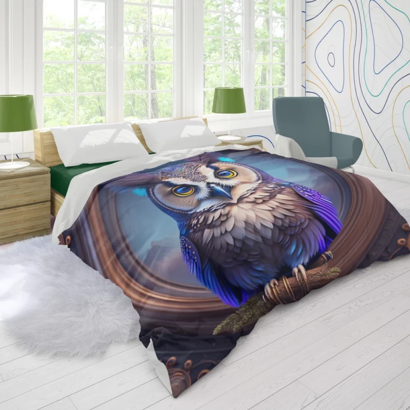 Owl Portrait Duvet Cover