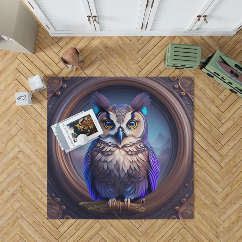 Owl Portrait Rug