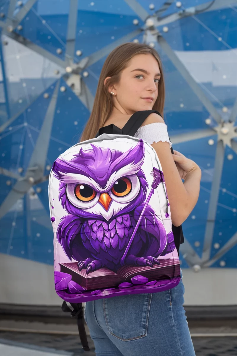 Owl With a Broom Minimalist Backpack 2