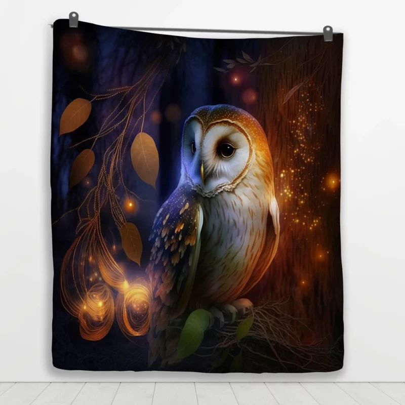 Owl in the Woods Quilt Blanket 1