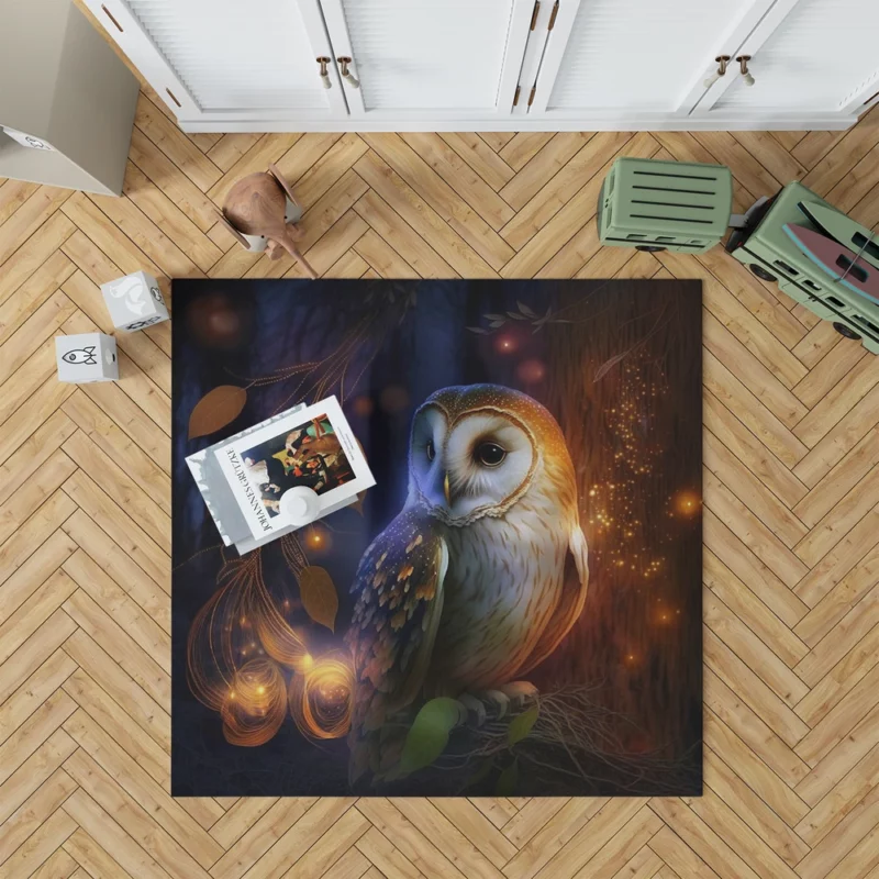 Owl in the Woods Rug