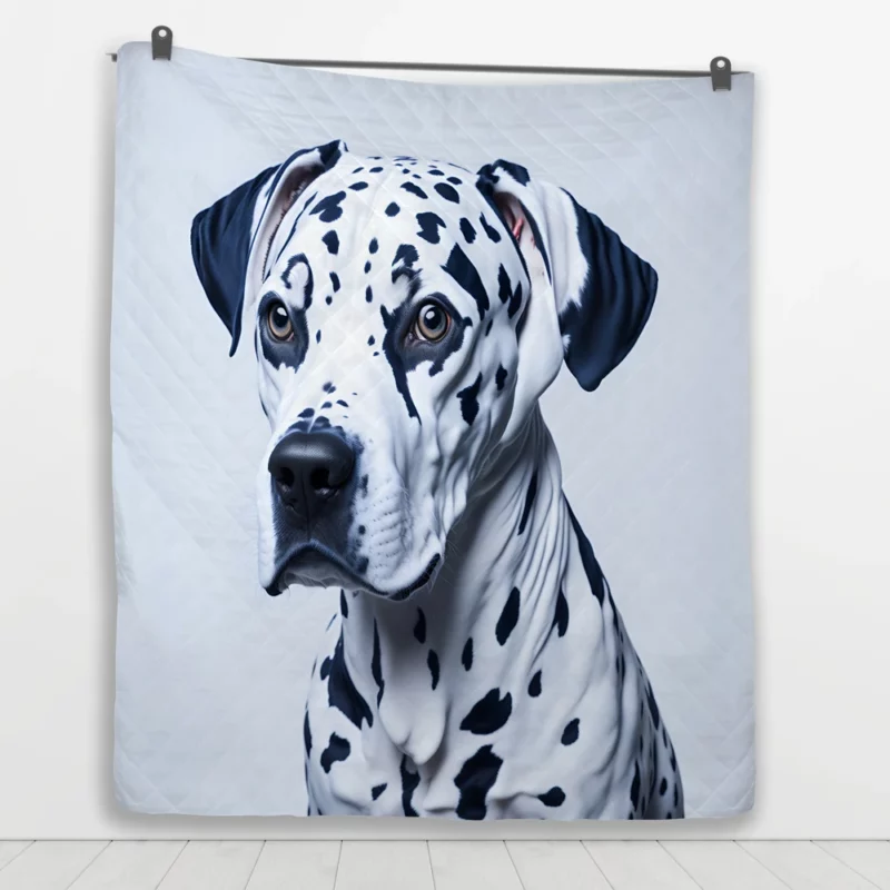 Painted Face Dalmatian Dog Quilt Blanket 1