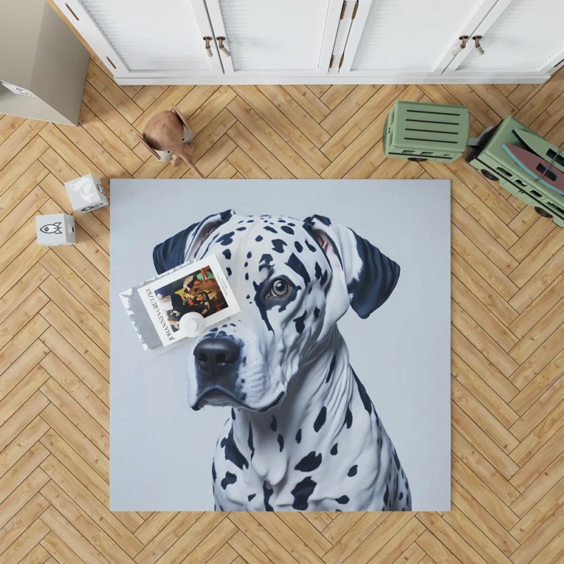 Painted Face Dalmatian Dog Rug