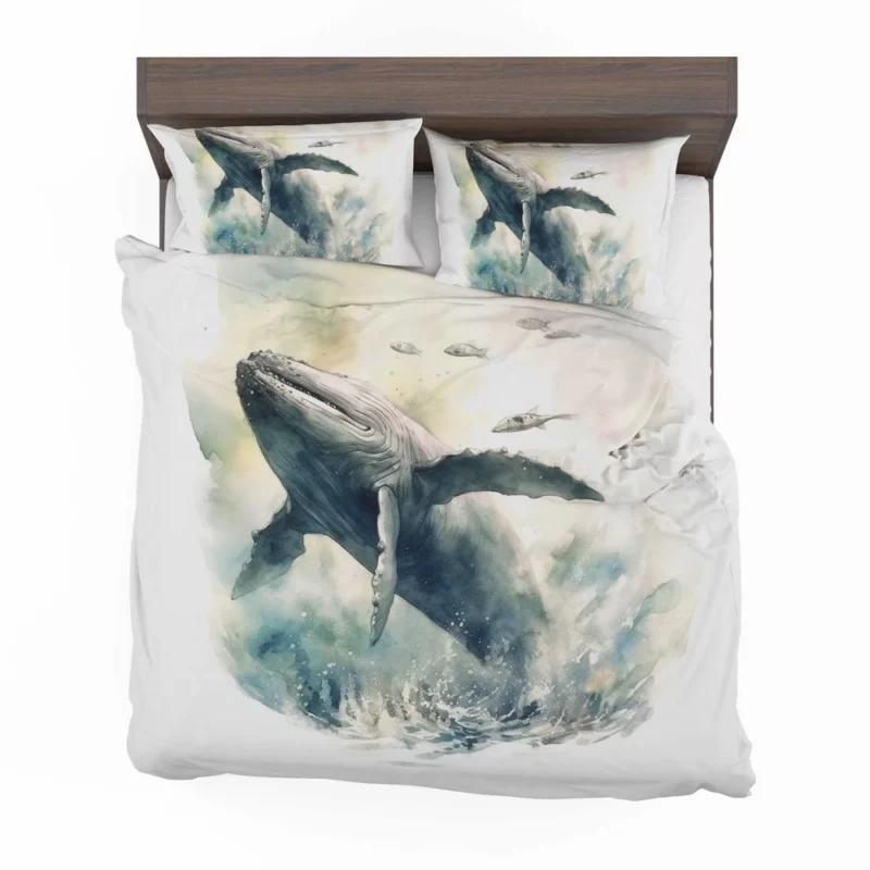 Painted Humpback Whale Jumping Bedding Set 2