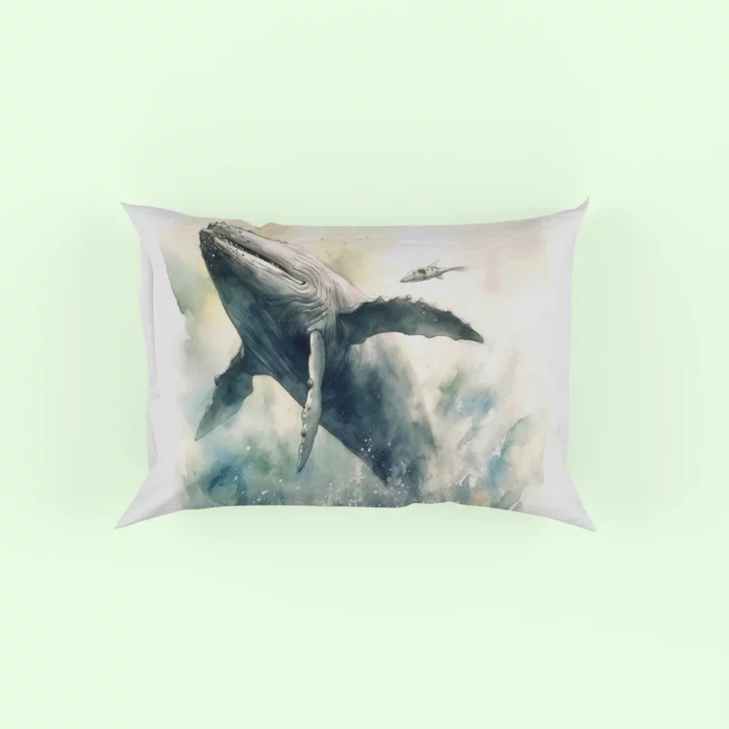 Painted Humpback Whale Jumping Pillow Case
