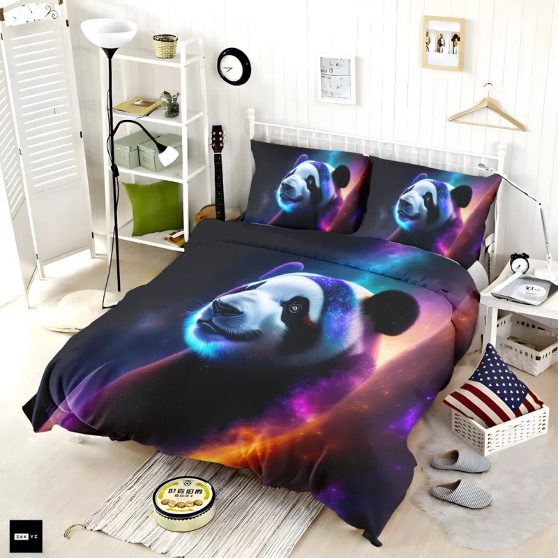 Panda Among the Stars Bedding Set