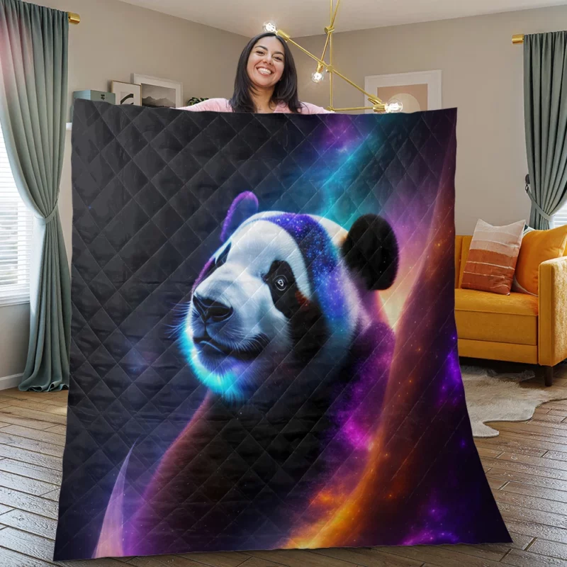Panda Among the Stars Quilt Blanket