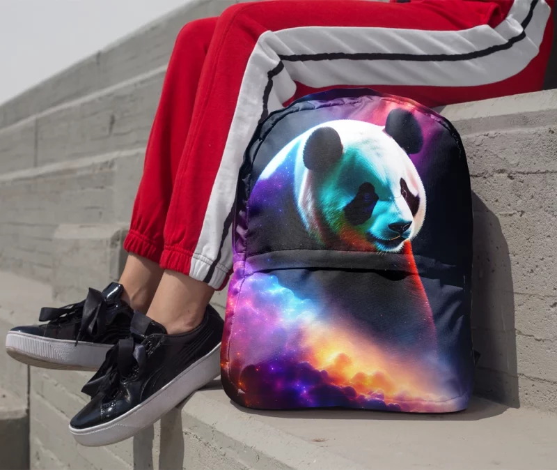 Panda Digital Artwork Minimalist Backpack 1