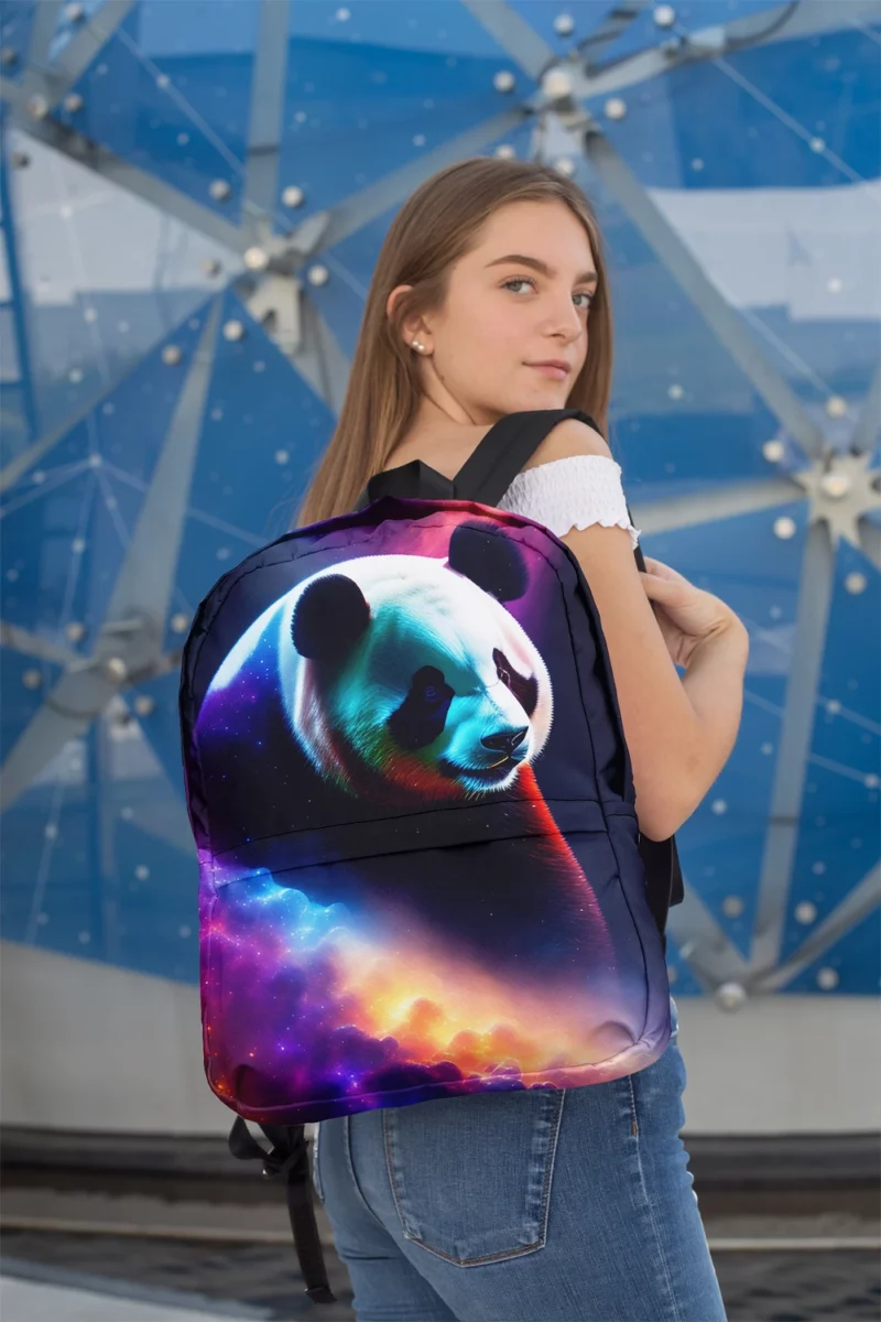 Panda Digital Artwork Minimalist Backpack 2