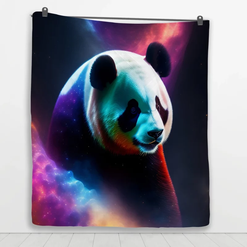 Panda Digital Artwork Quilt Blanket 1