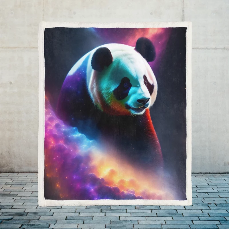 Panda Digital Artwork Sherpa Fleece Blanket