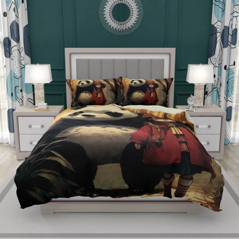 Panda Girl in the Forest Bedding Set 2