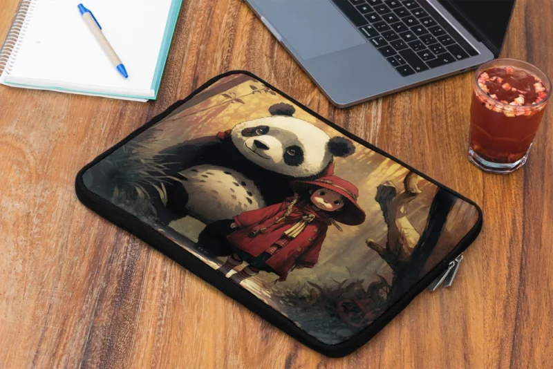 Panda Girl in the Forest Laptop Sleeve 2